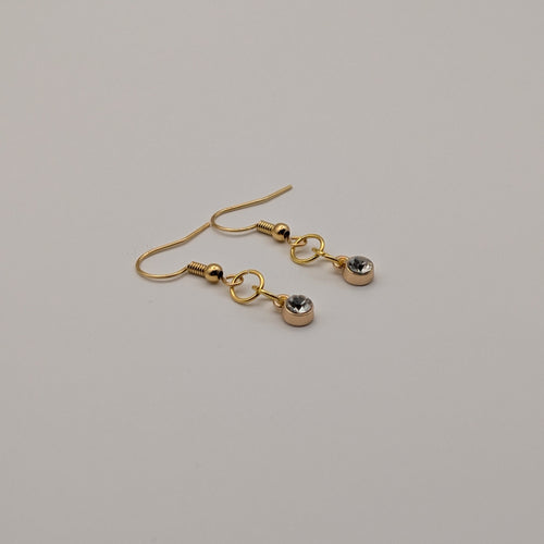 Arctic Ice Drop - 18k Gold Plated Drop Earrings