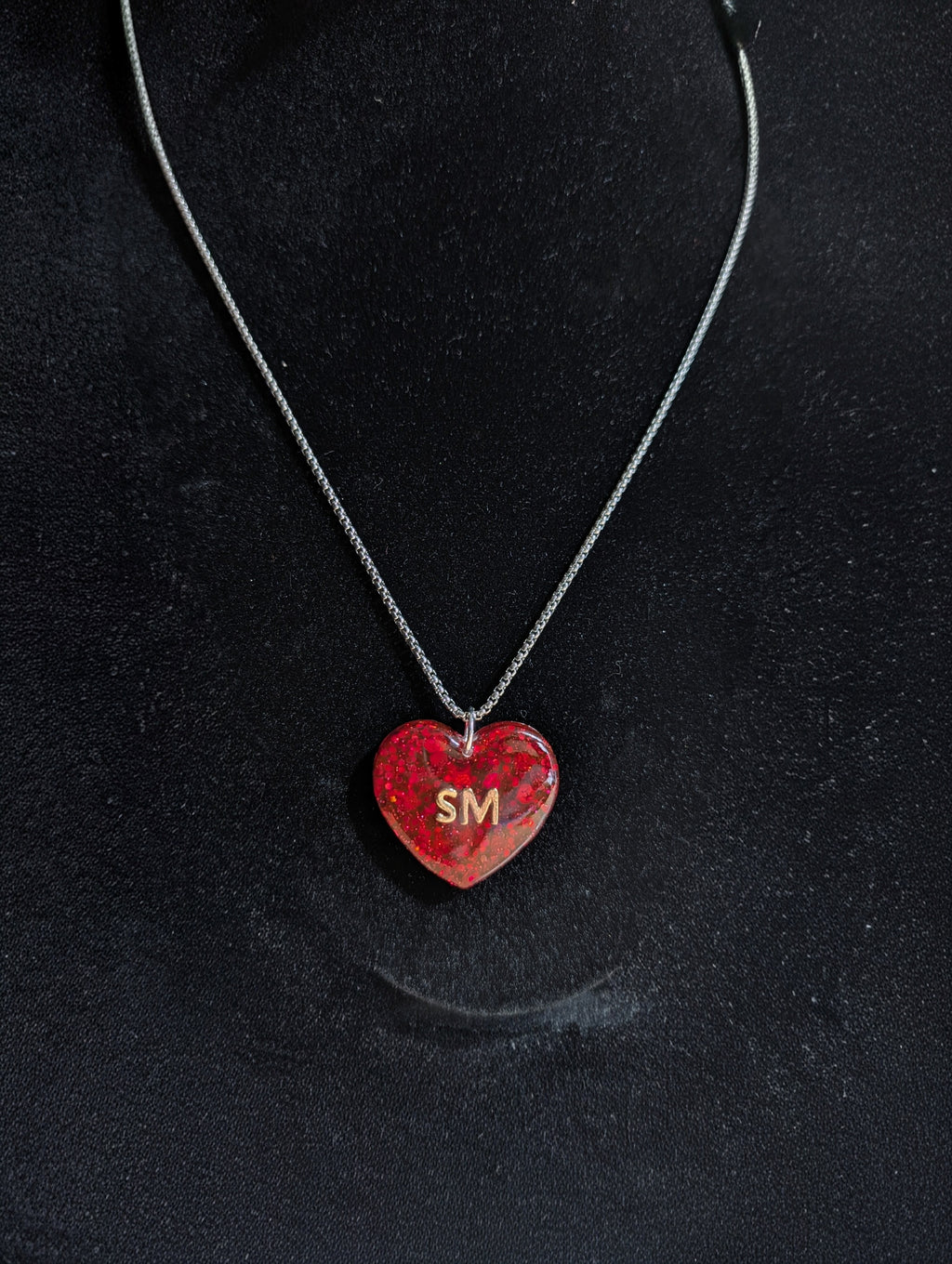 Custom Initial Heart Necklace - Stainless Steel Customized Necklace