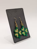 Shamrocks of Luck - 18k Gold Plated St Patrick's Drop Earrings