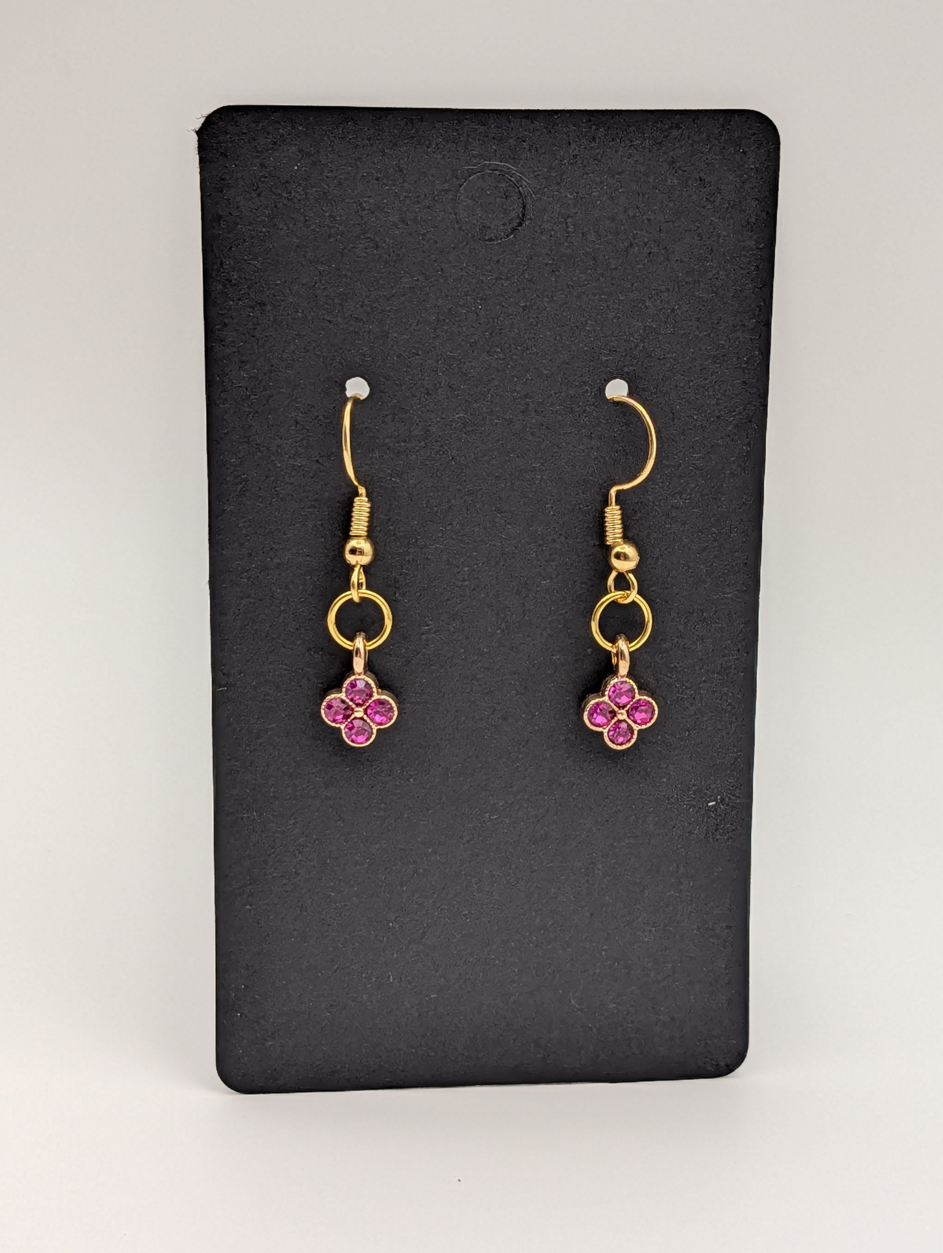 The Petal & Pave Drops: 18k Gold Plated Drop Earrings