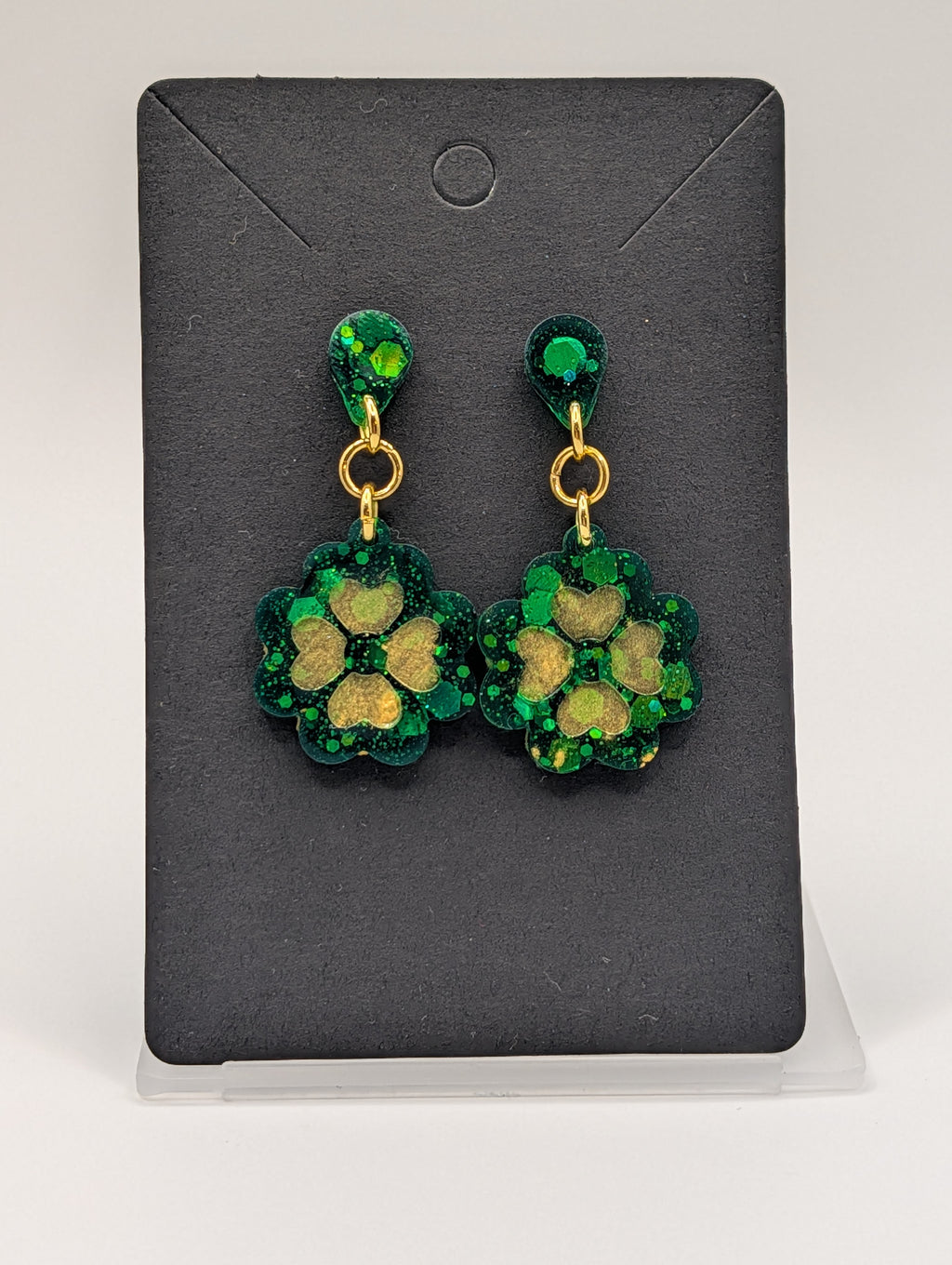 Pure Luck - 18k Gold Plated Stainless Duel Tiered St Patrick's Day Drops