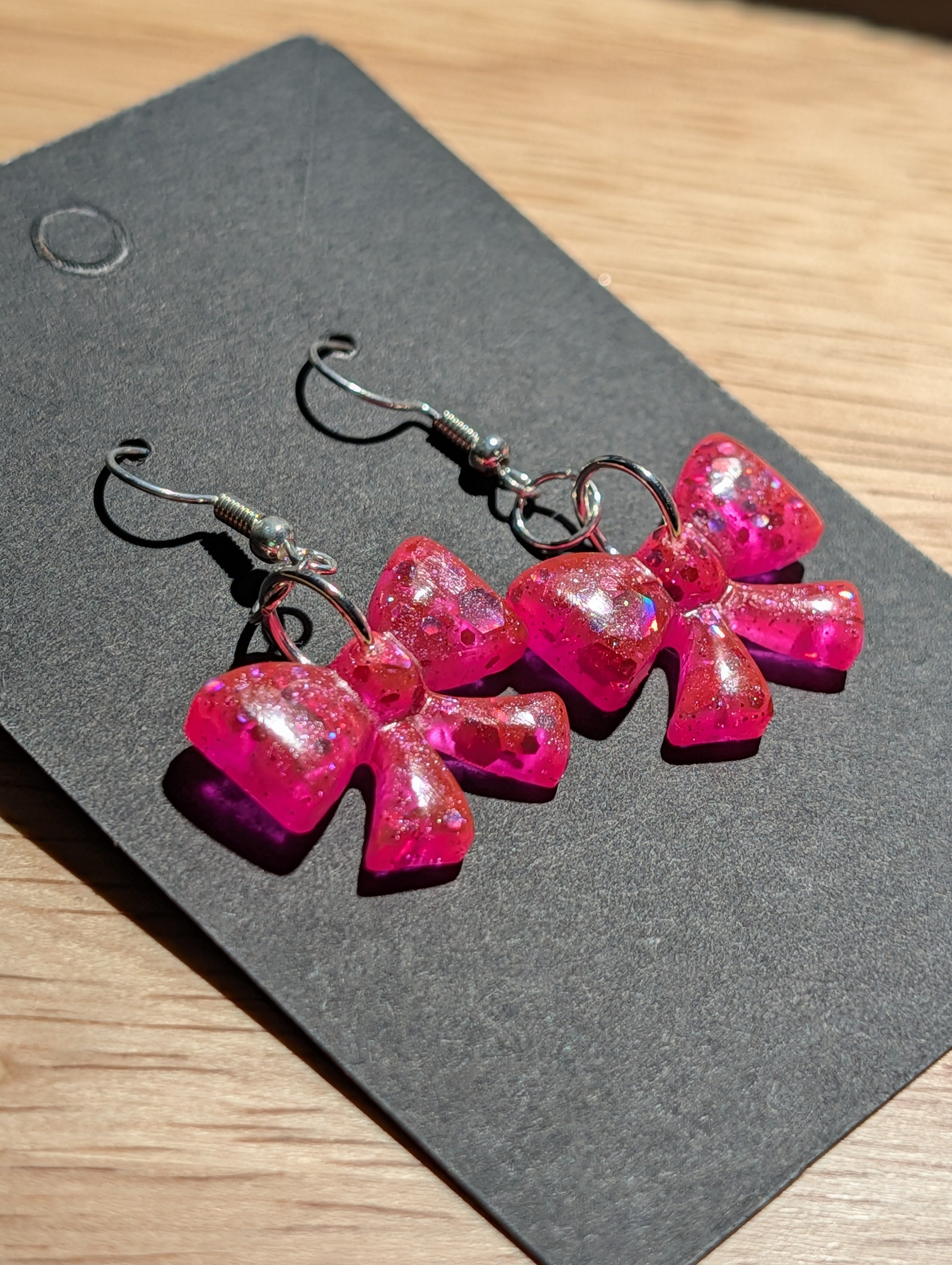 Hot Girl Summer Bows - Silver Plated Drop Earrings