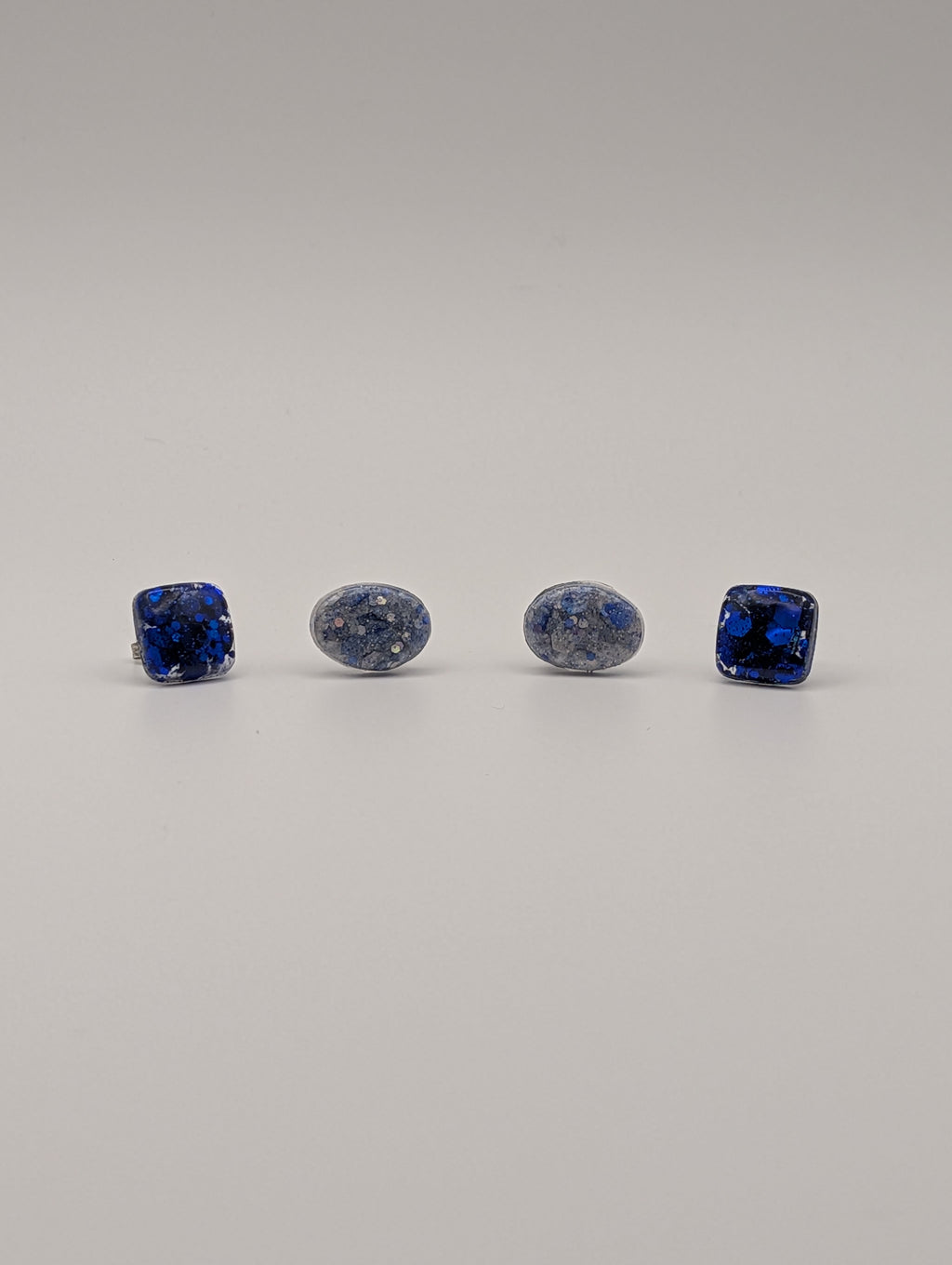 Midnight Nebula: Resin Stud Earring Set