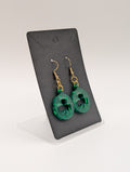 Emerald Clovers - 18k Gold Plated St Patrick's Day Drop Earrings
