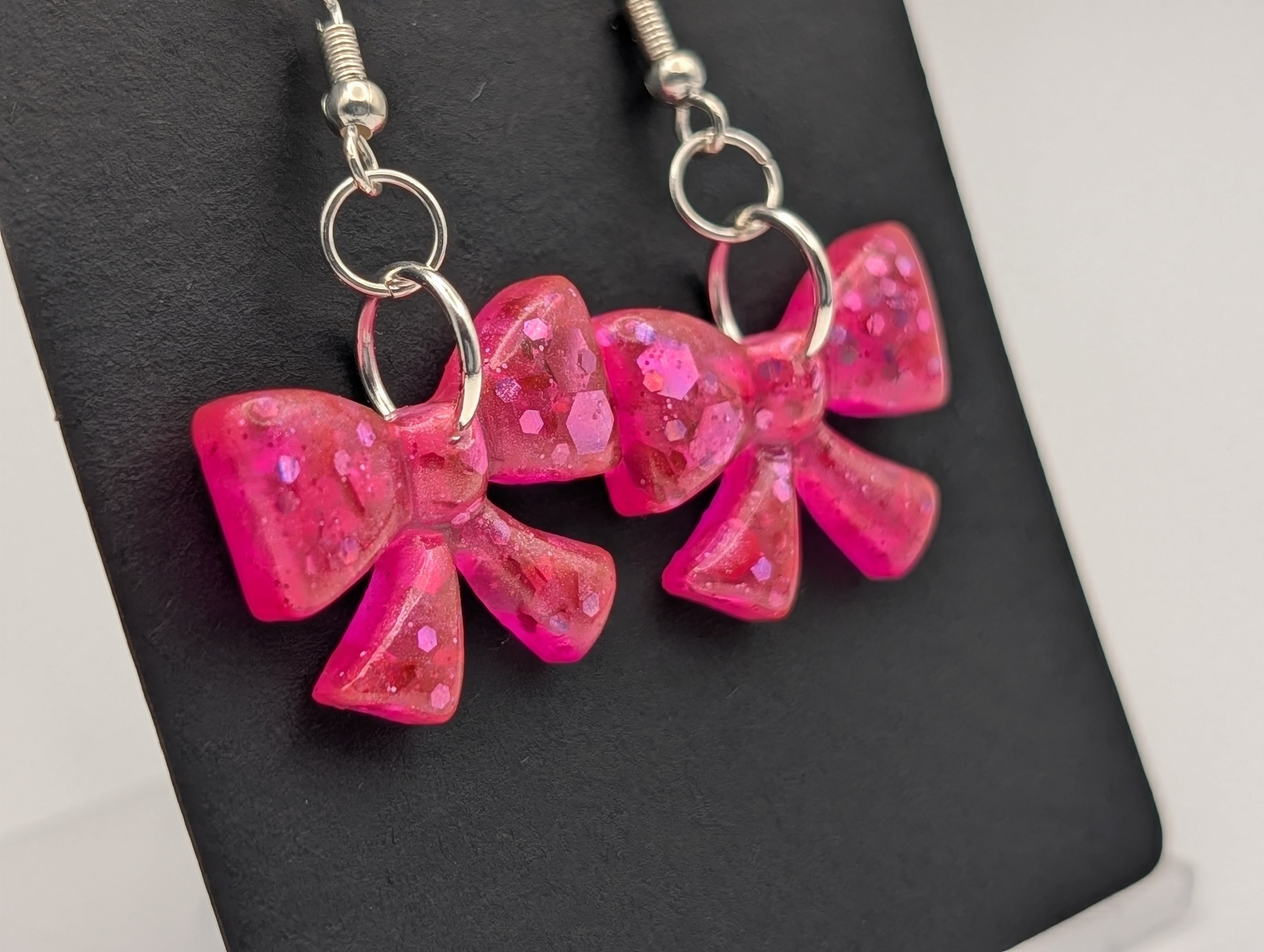 Hot Girl Summer Bows - Silver Plated Drop Earrings
