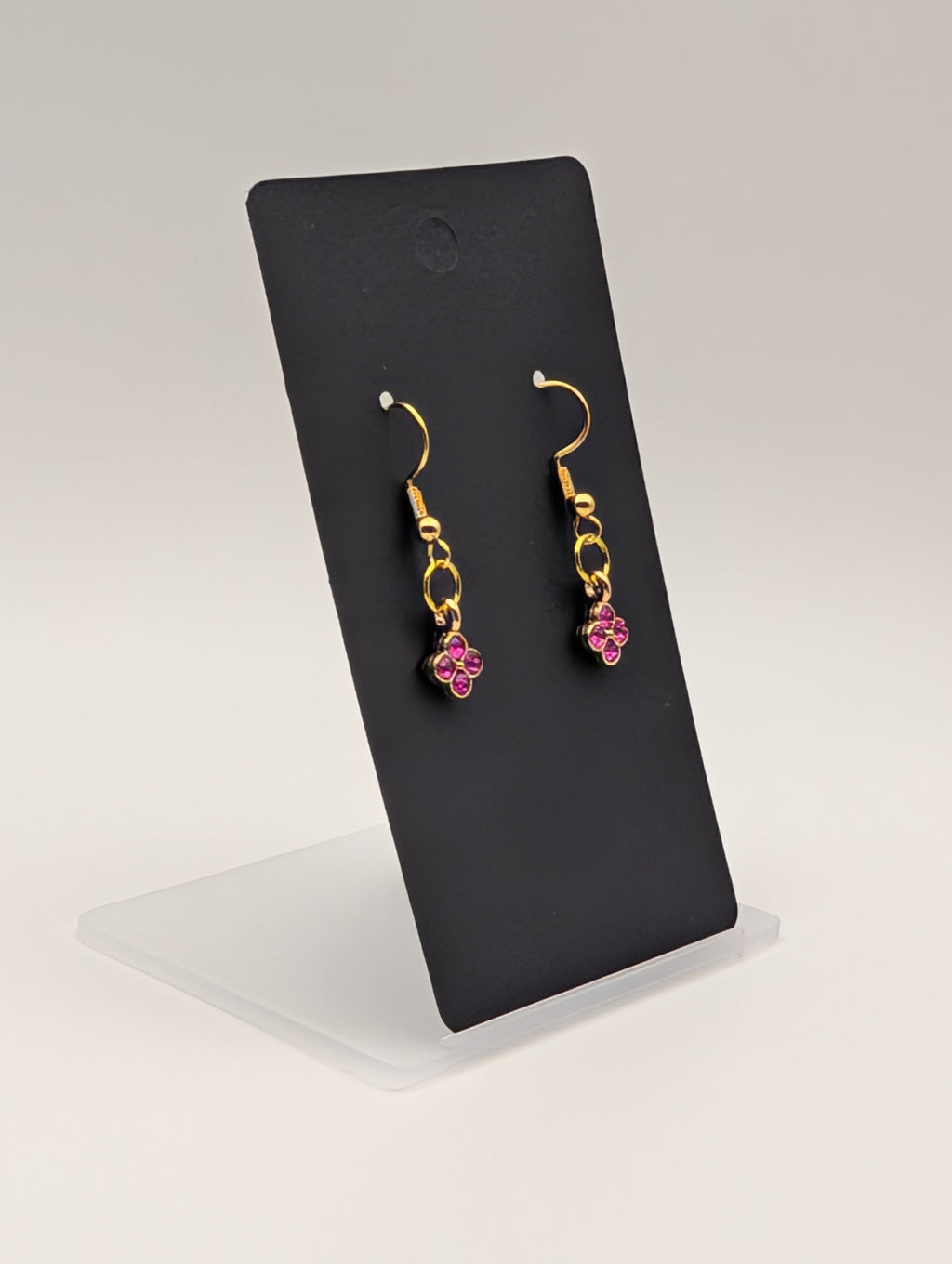 The Petal & Pave Drops: 18k Gold Plated Drop Earrings