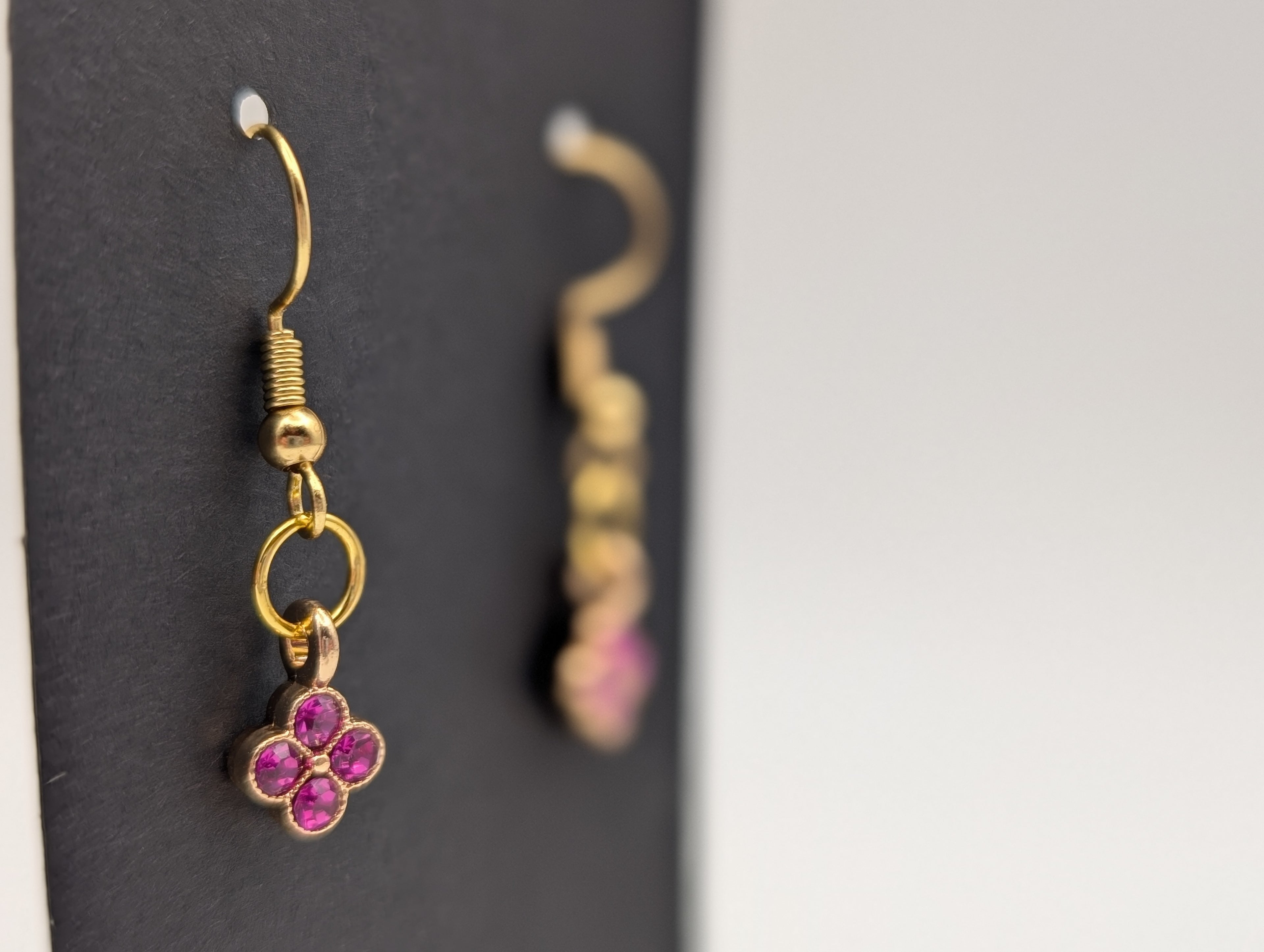 The Petal & Pave Drops: 18k Gold Plated Drop Earrings