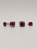 The "Rubino": Crimson Resin Stud Earrings