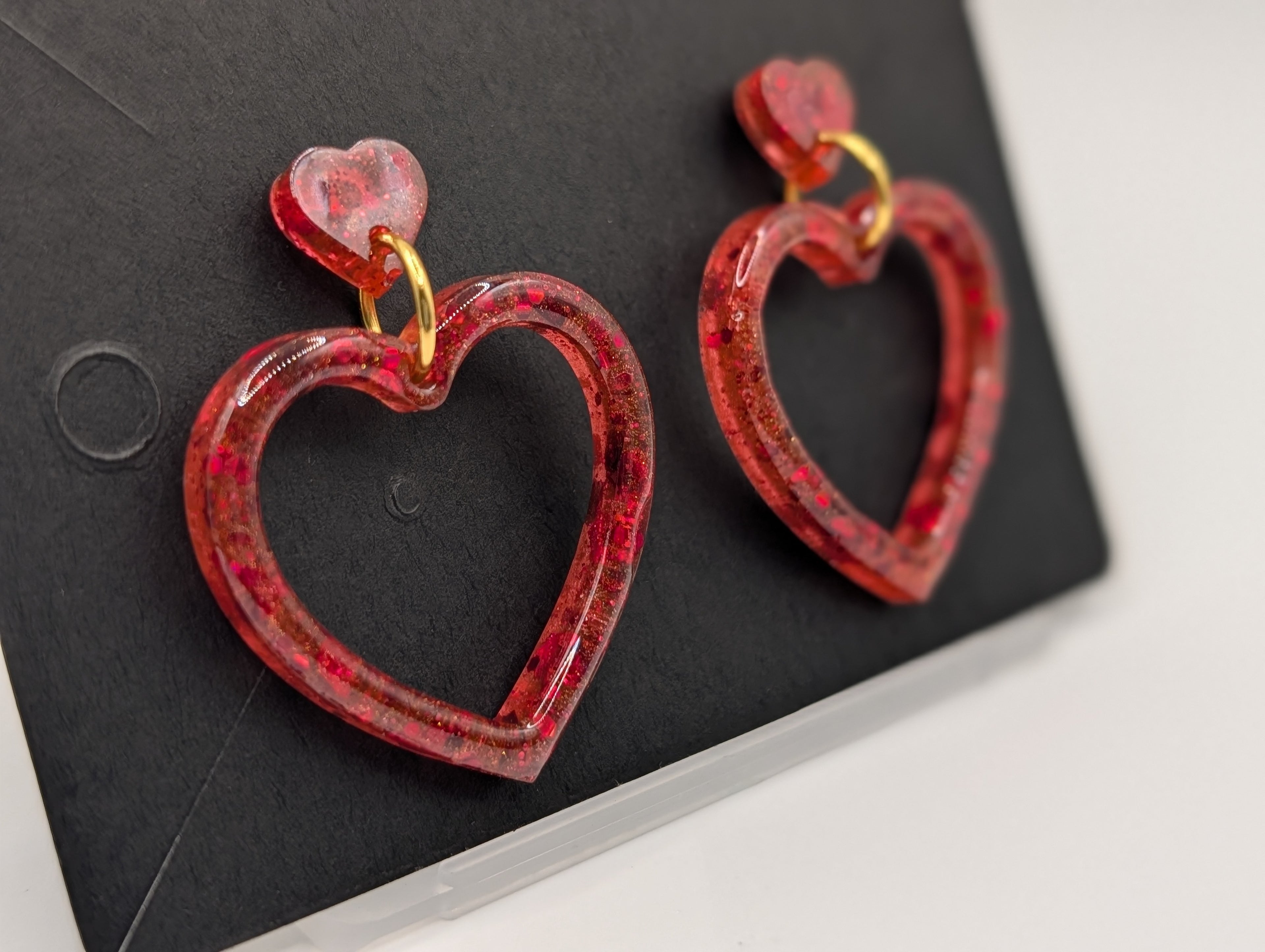 Eternal Ember - 18k Gold Plated Valentine's Day Drop Earrings